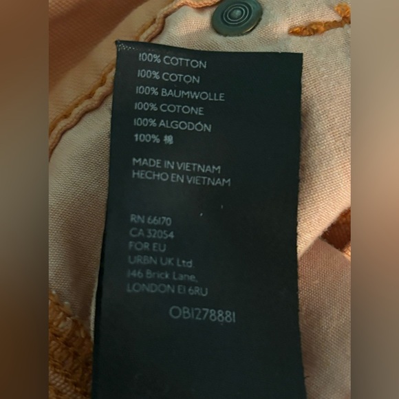 BDG Urban Outfitters Womens High Rise Wide Leg Orange Cuffed Ombré Shorts Sz Med - Picture 7 of 10